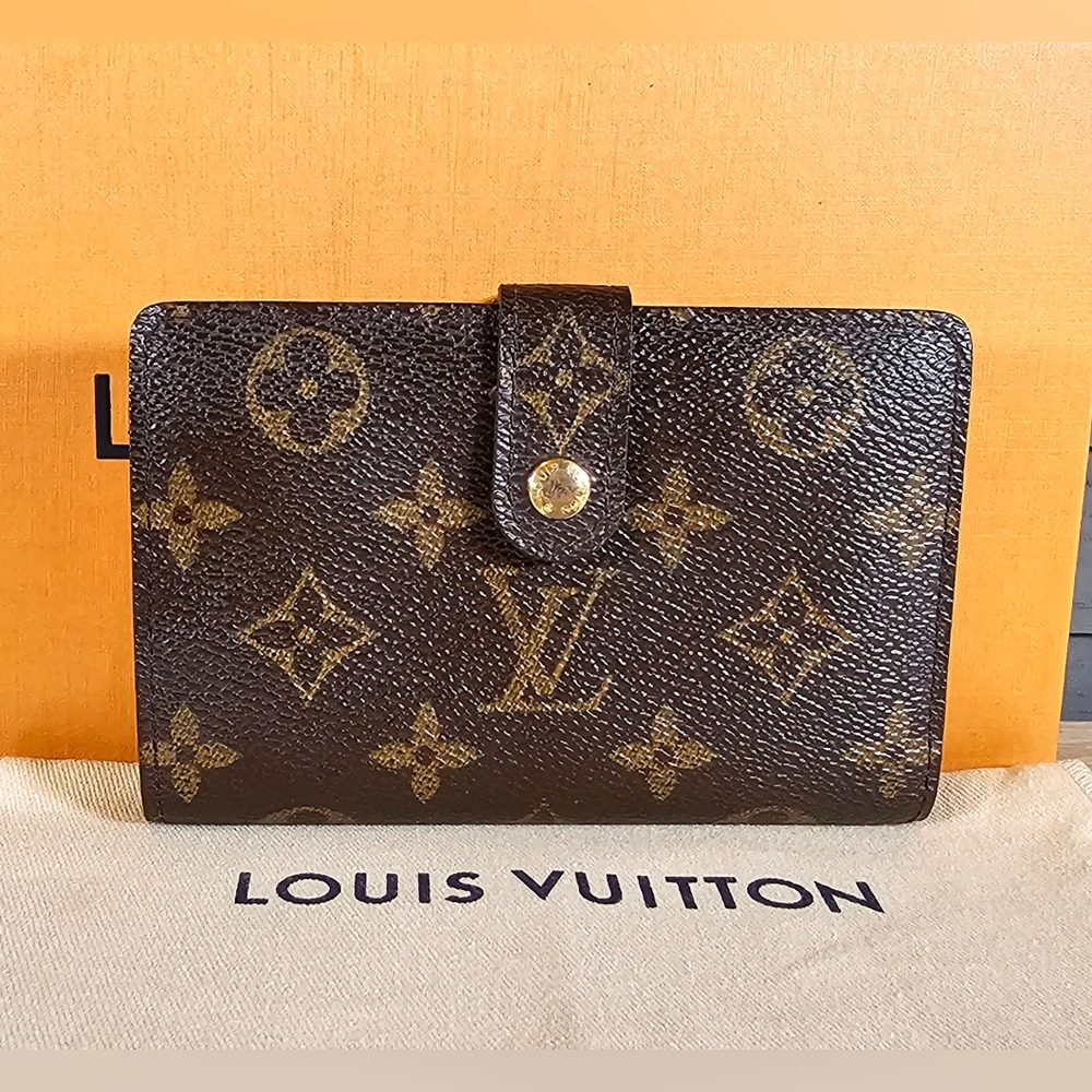 Authentic LOUIS VUITTON Portefeuille Viennois Kisslock Wallet